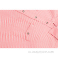 Camisa de ropa casual de verano rosa barata de alta calidad